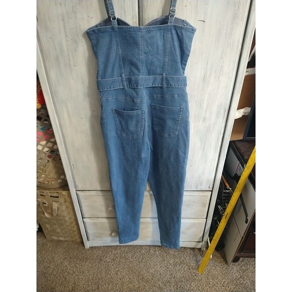 Denham Boulevard Los Angeles Adjustable Zip Romper Jumpsuit Medium Nwt Y2K Boho - Picture 9 of 14